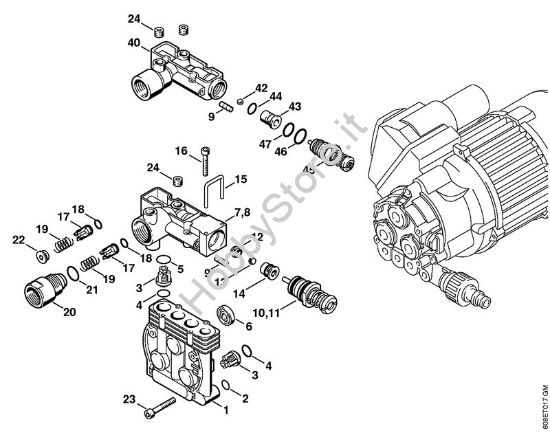 Unità  regolatrice di sicurezza Idropulitrice elettrica (RE) RE 101 K della marca STIHL